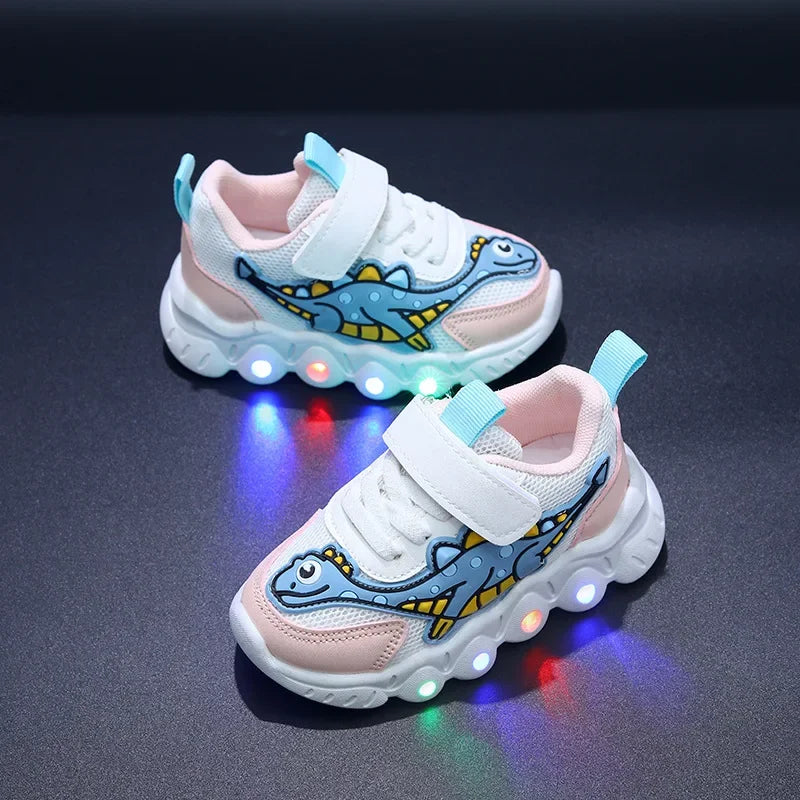 Kids’ Dinosaur LED Light-Up Sneakers