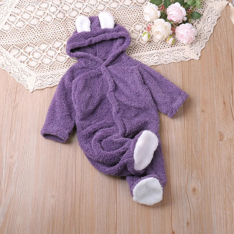 Humor Bear Baby Hooded Winter Romper