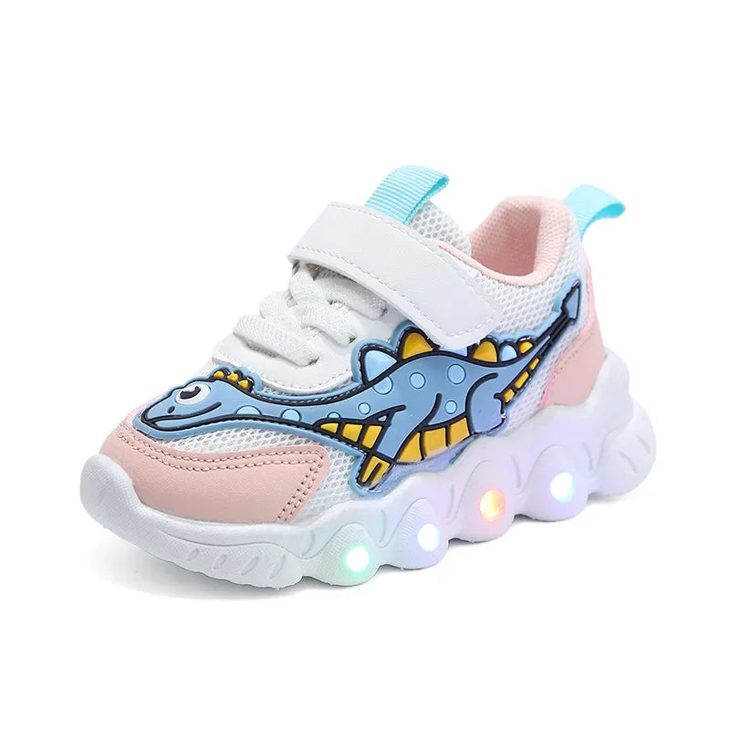 Kids’ Dinosaur LED Light-Up Sneakers