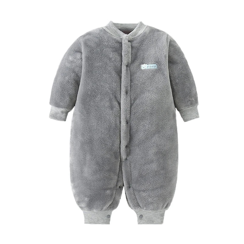 Baby Flannel Romper, 0–18 Months