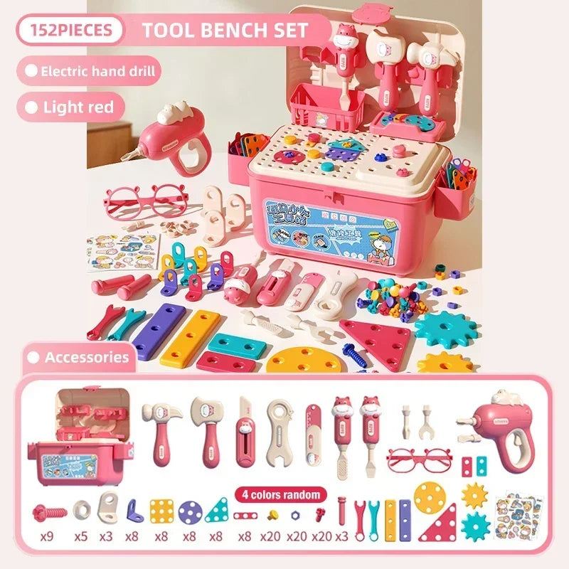 Kids’ Pretend Tool Set with Battery Drill & Toolbox