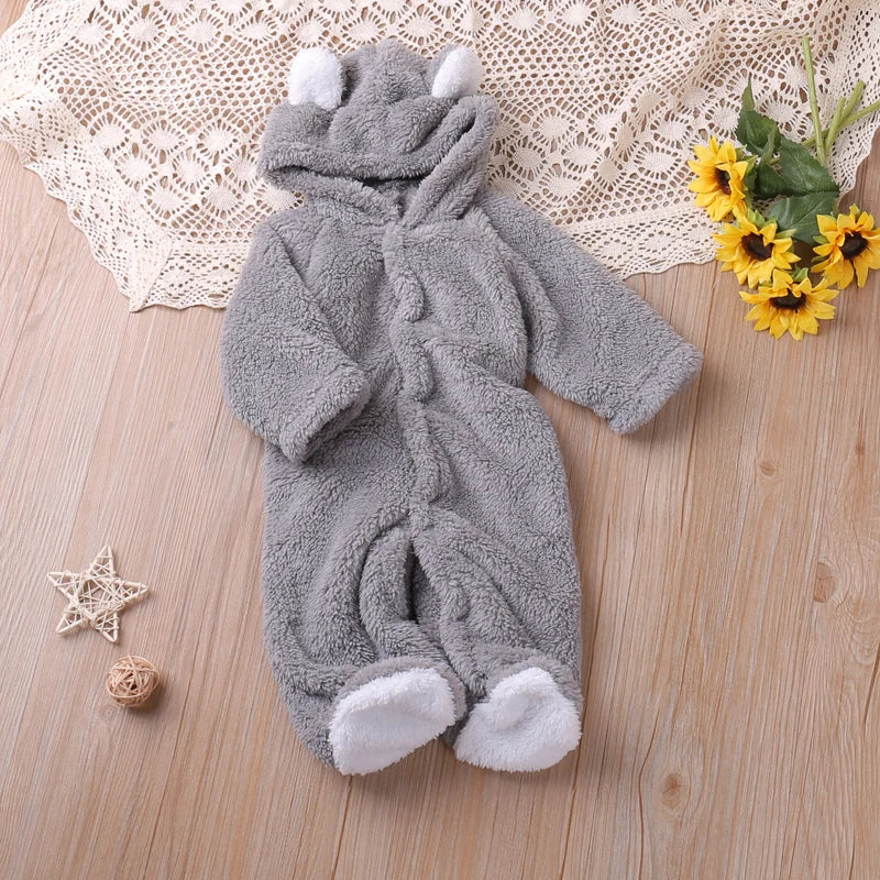 Humor Bear Baby Hooded Winter Romper