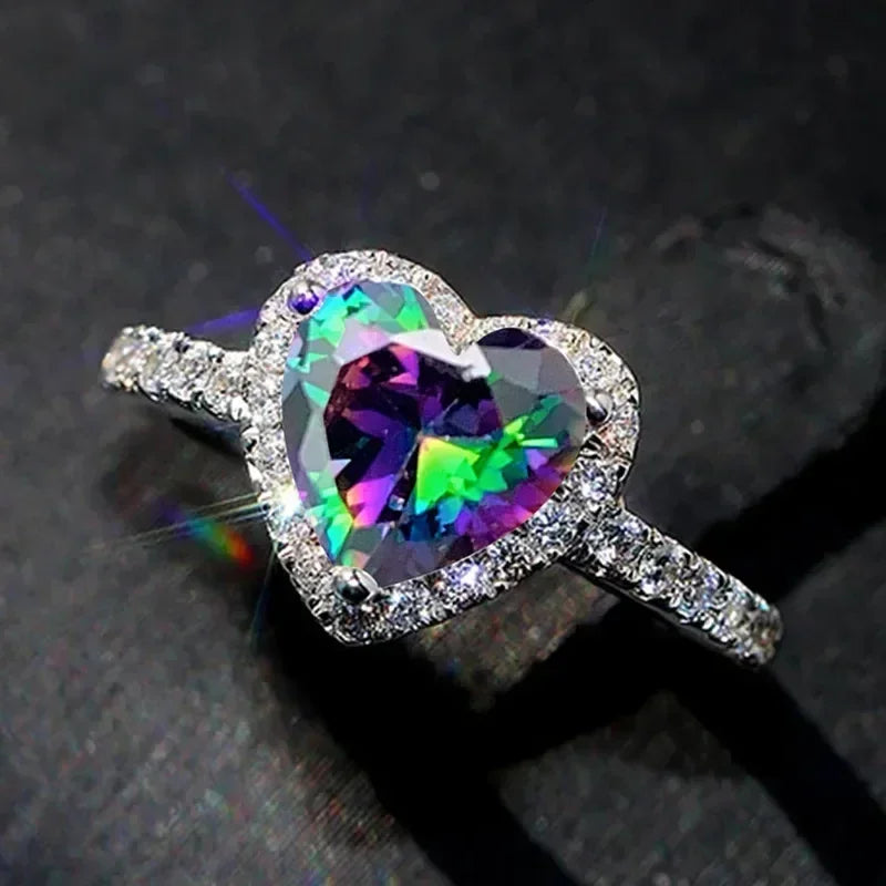 Heart-Shaped Zircon Ring