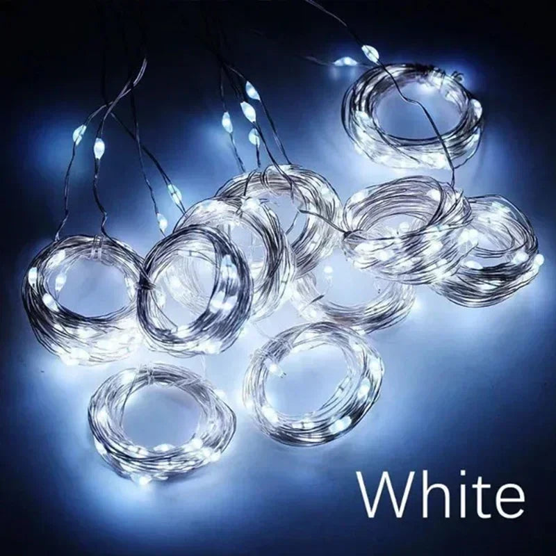 USB LED Curtain Fairy String Lights — 3 m, 8 Modes