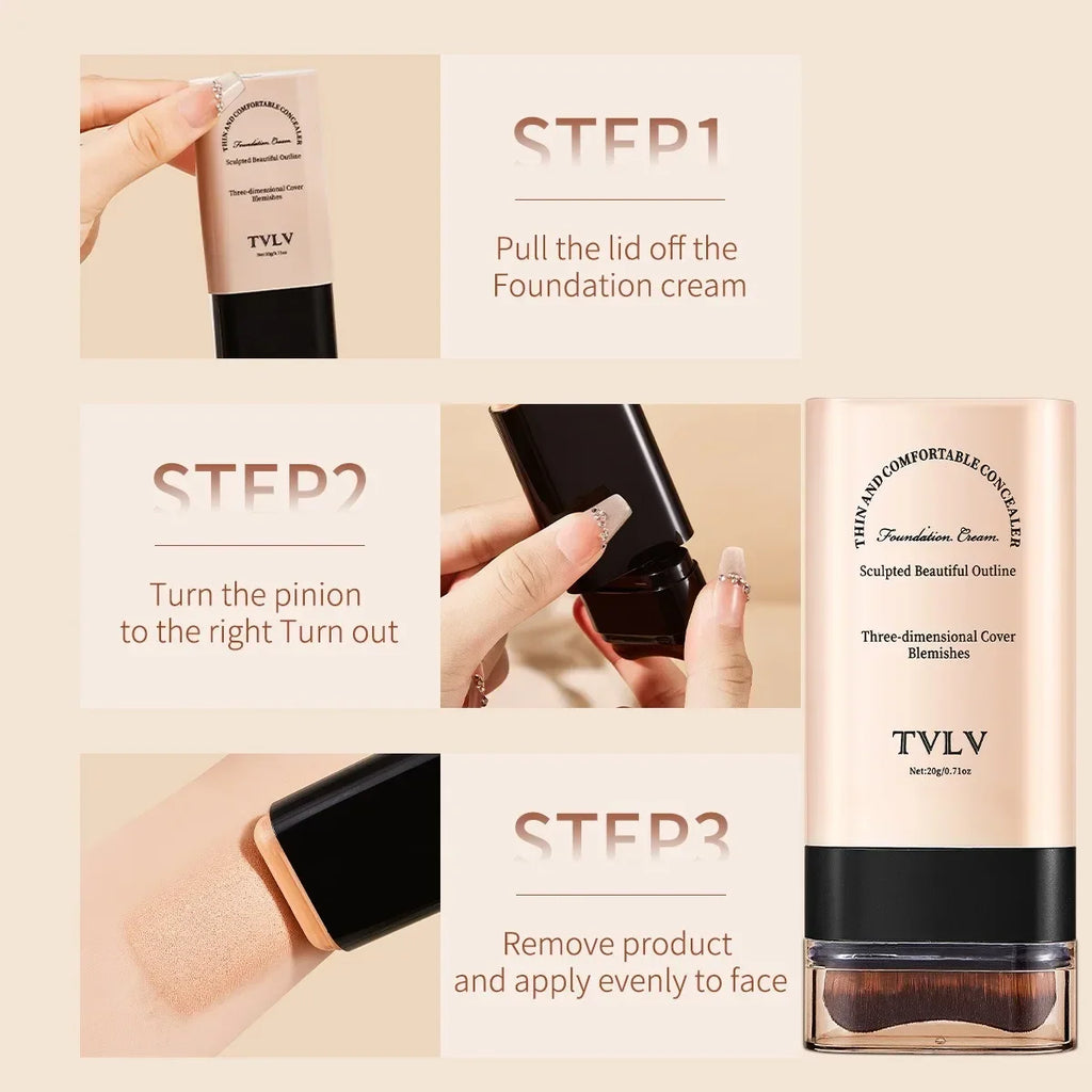 TVLV Velvet Moist Foundation Stick with Brush