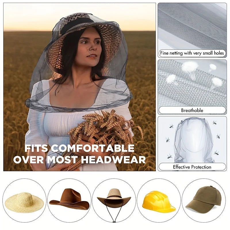 Mosquito Face Net for Camping, Fishing & Hiking