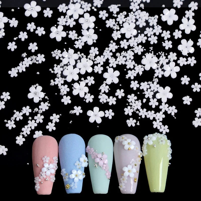 Acrylic Flower Nail Art Decorations, 5 g