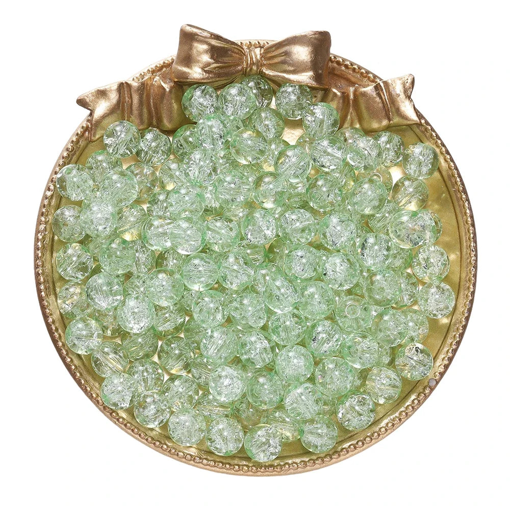 8 mm Crackle Glass Jewelry-Making Beads