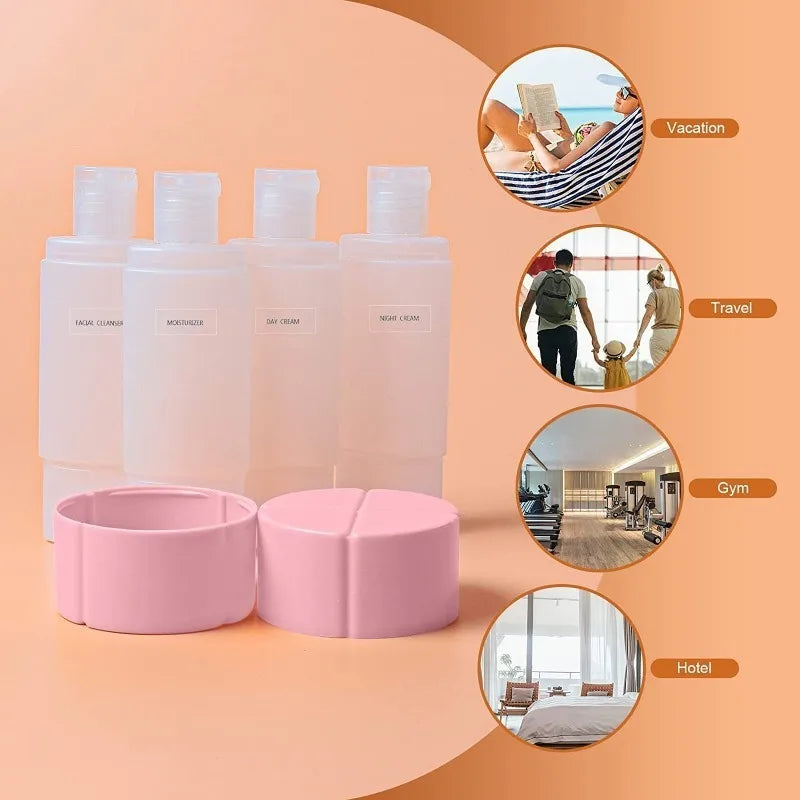 4-in-1 Leak-Proof Travel Bottle Set — Four 60ml Bottles