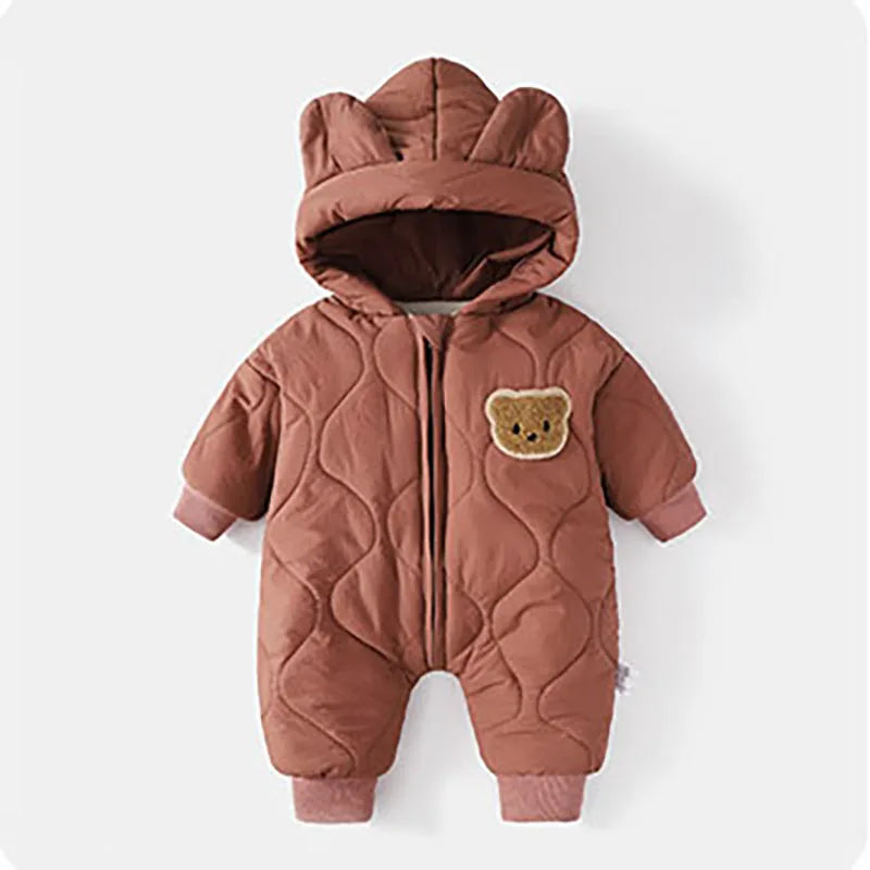 Baby Bear Hooded Winter Romper