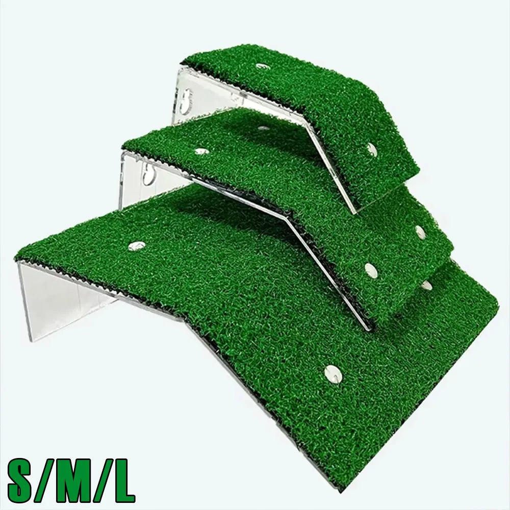 S/M/L Size Turtle Platform Float Decoration Reptile Resting Terraces Moss Grass Ramp Island Aquarium