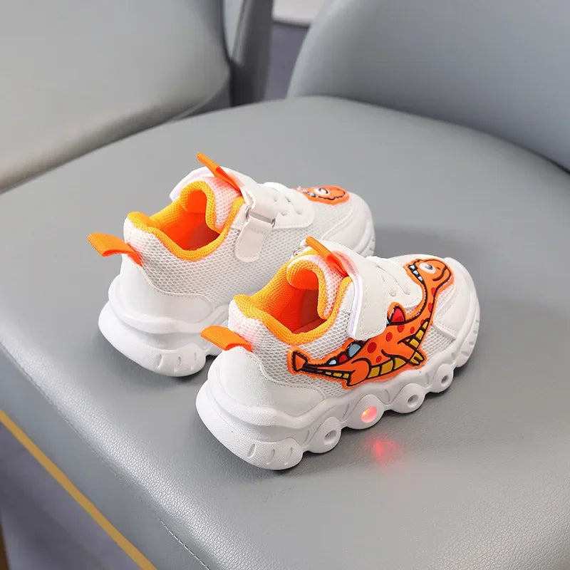 Kids’ Dinosaur LED Light-Up Sneakers