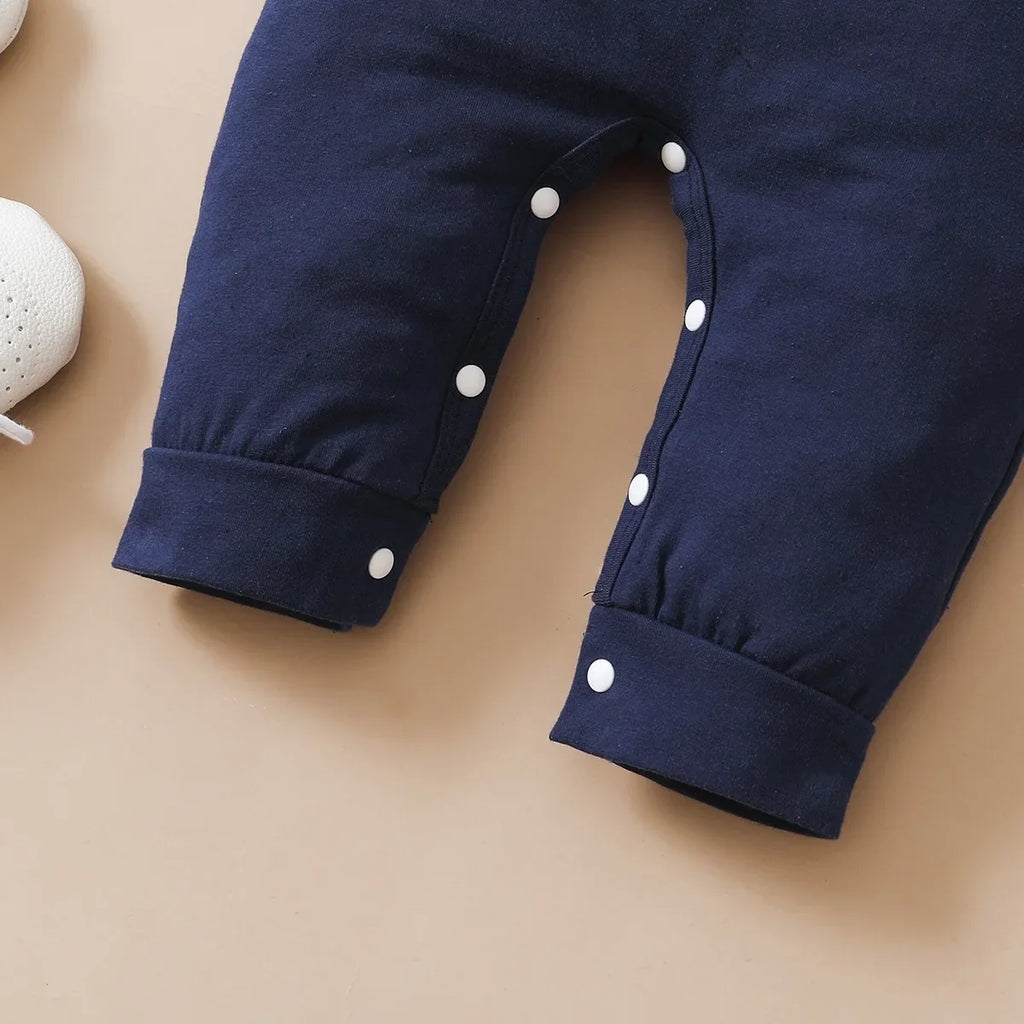 Baby Letter Print Long-Sleeve Romper