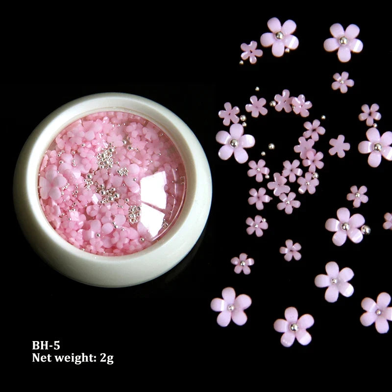 Acrylic Flower Nail Art Decorations, 5 g