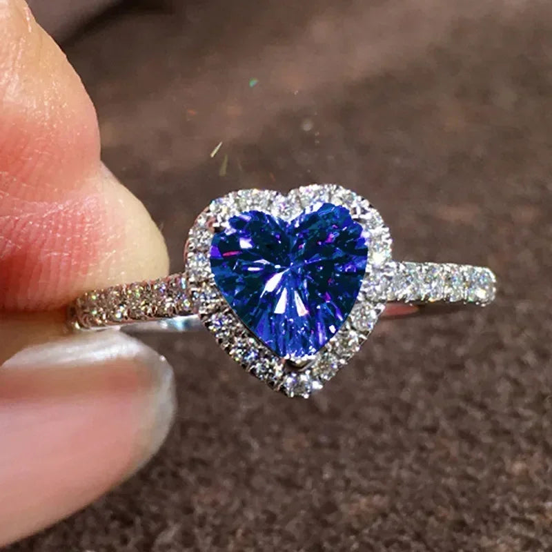 Heart-Shaped Zircon Ring