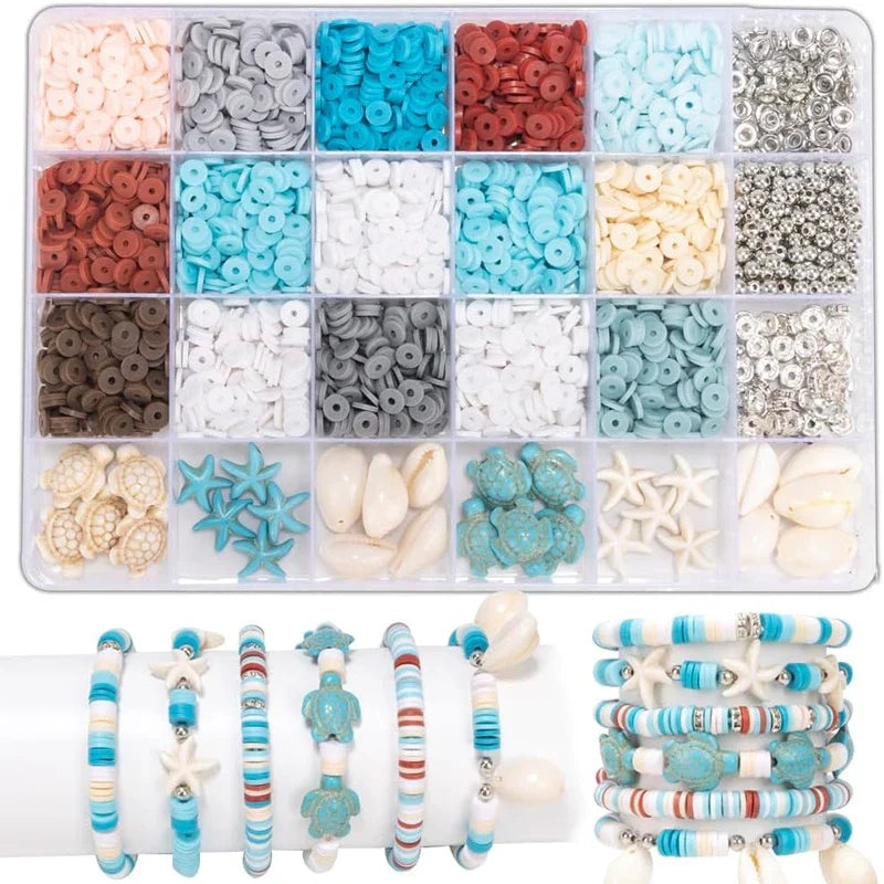 Ocean Summer Clay Bead Friendship Bracelet Kit