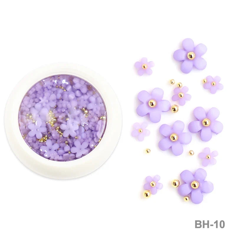Acrylic Flower Nail Art Decorations, 5 g