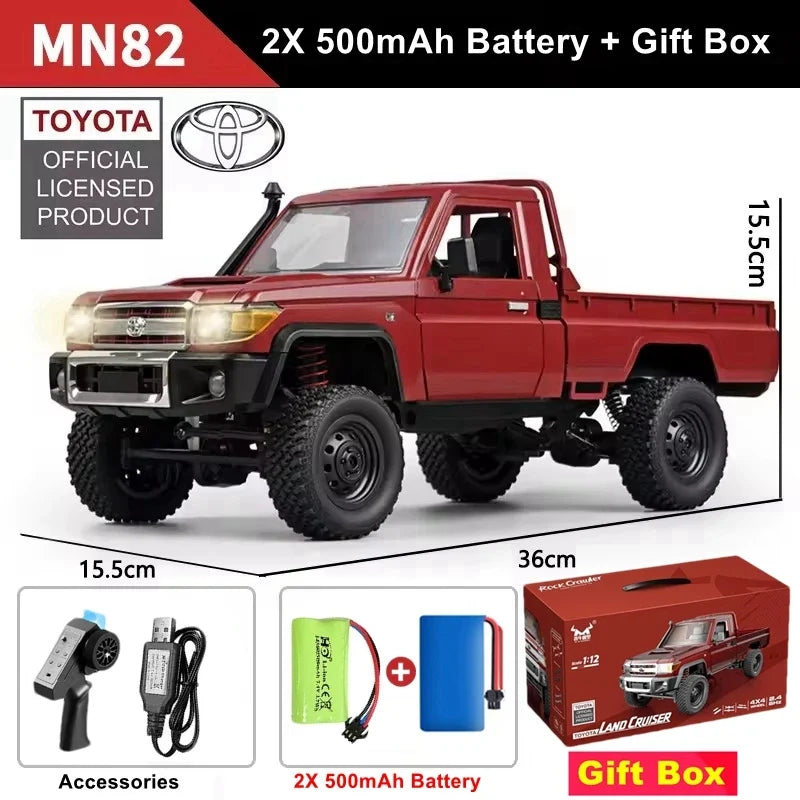 MN82 1:12 4WD RC Pickup Truck with LED Lights