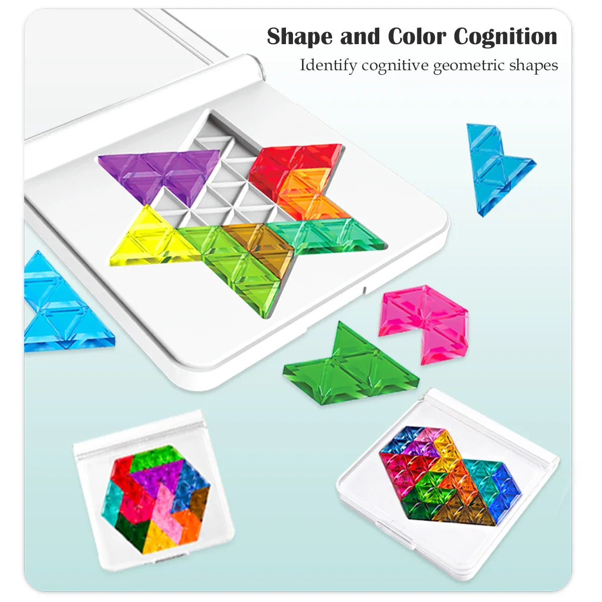 Colorful Logic & Shape Puzzle Tabletop Game