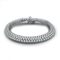 MINTYBOX S925 Sterling Silver All Moissanite Tennis Bracelet for Women D VVS1 Diamond Gold Plated Luxury Wedding Fine Jewelry