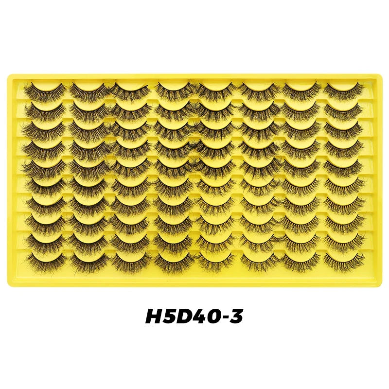 DINGSEN Faux-Mink Strip Lashes, 40 Pairs