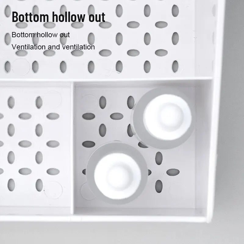 White Desktop Makeup Organizer with Storage Drawer