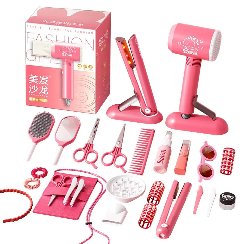 Kids’ Pretend Beauty Salon & Styling Play Set