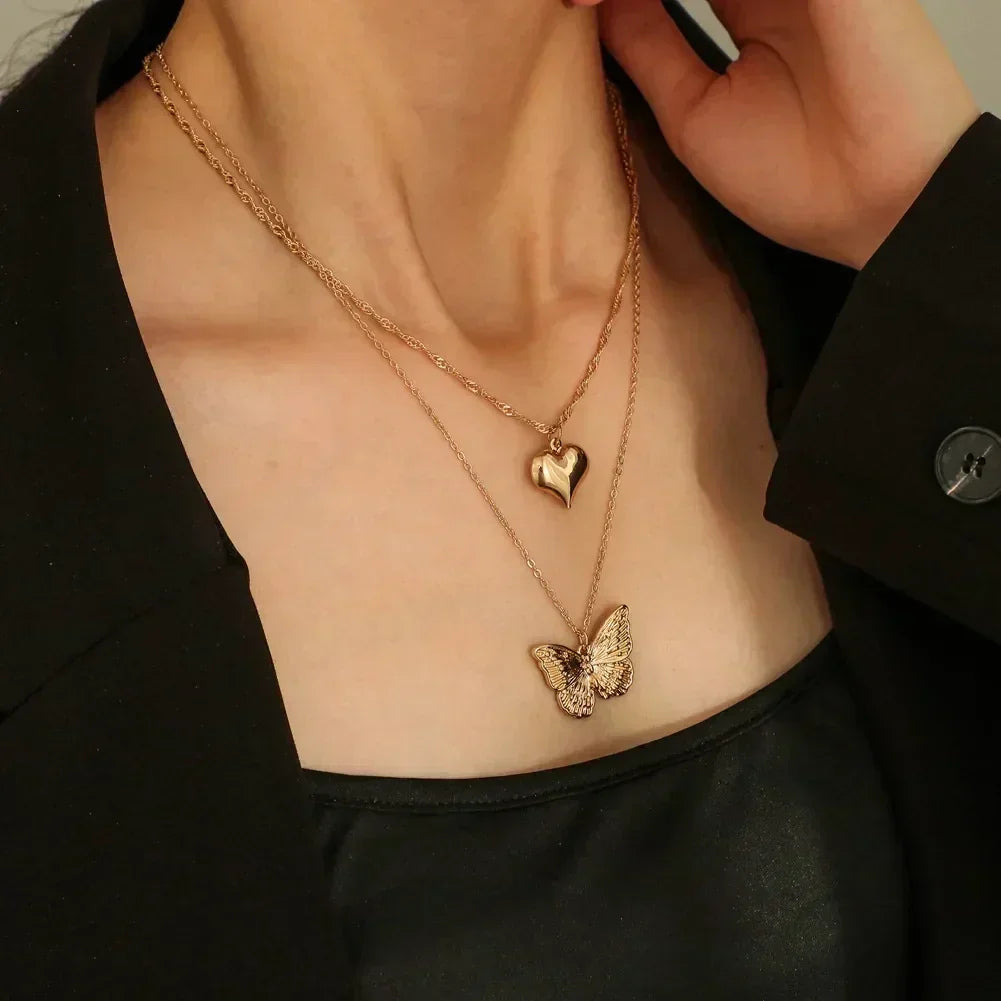 Square Pink Zircon Pendant Necklace