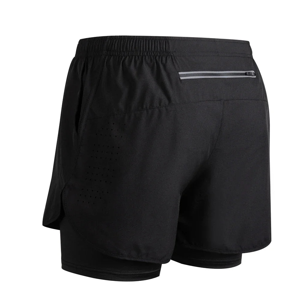 Men's Reflective 2-in-1 Running Shorts