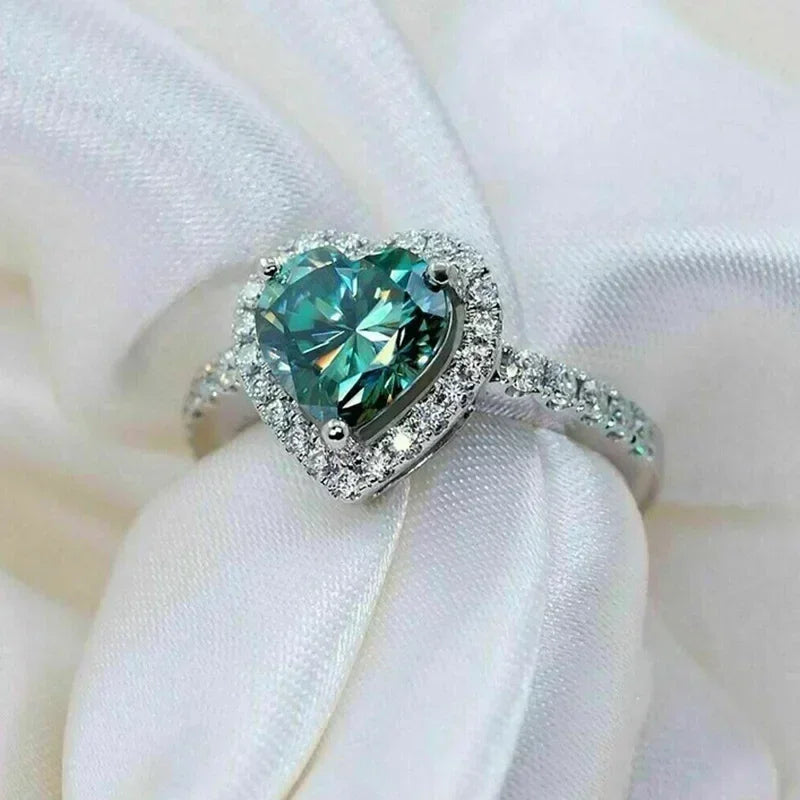 Heart-Shaped Zircon Ring