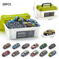 Mini Alloy Pull-Back Race Car Set with Storage Box