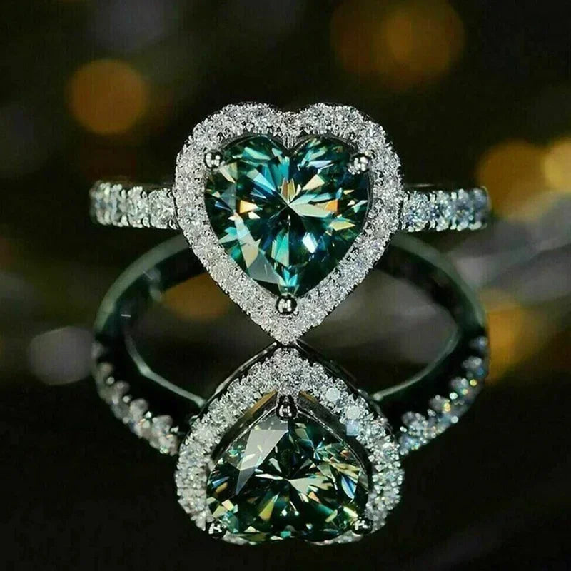 Heart-Shaped Zircon Ring
