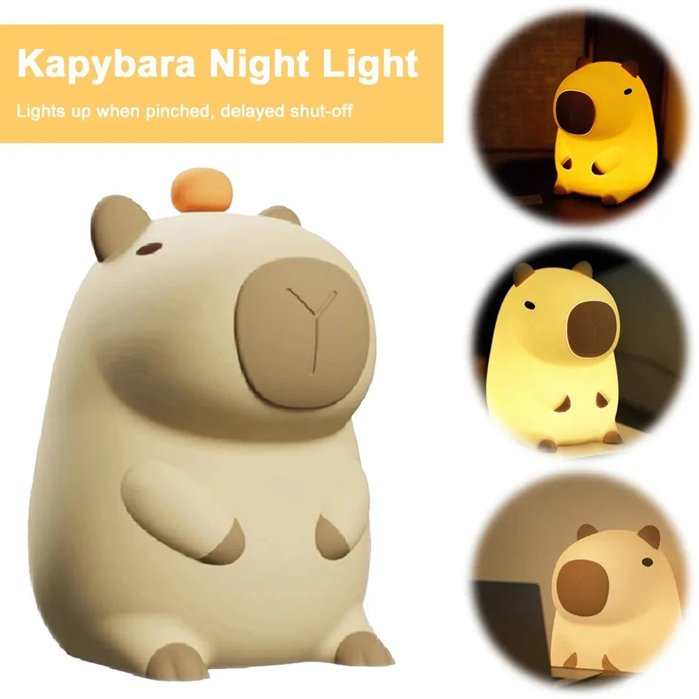 GGbingo Touch-Control Rechargeable Capybara LED Night Light