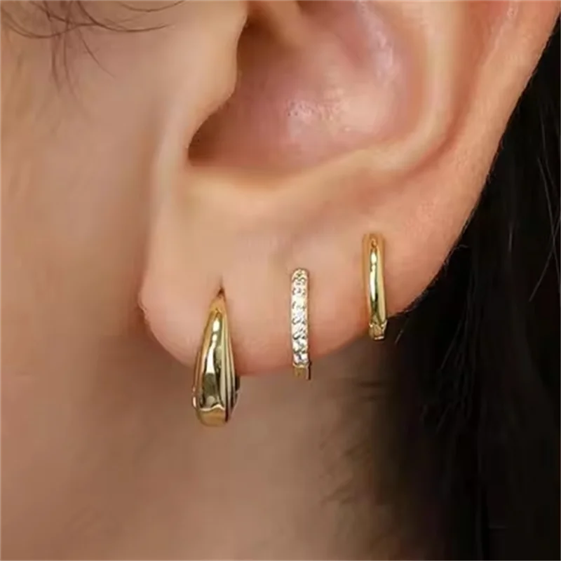 Three-Piece Floral Cartilage Earring Set