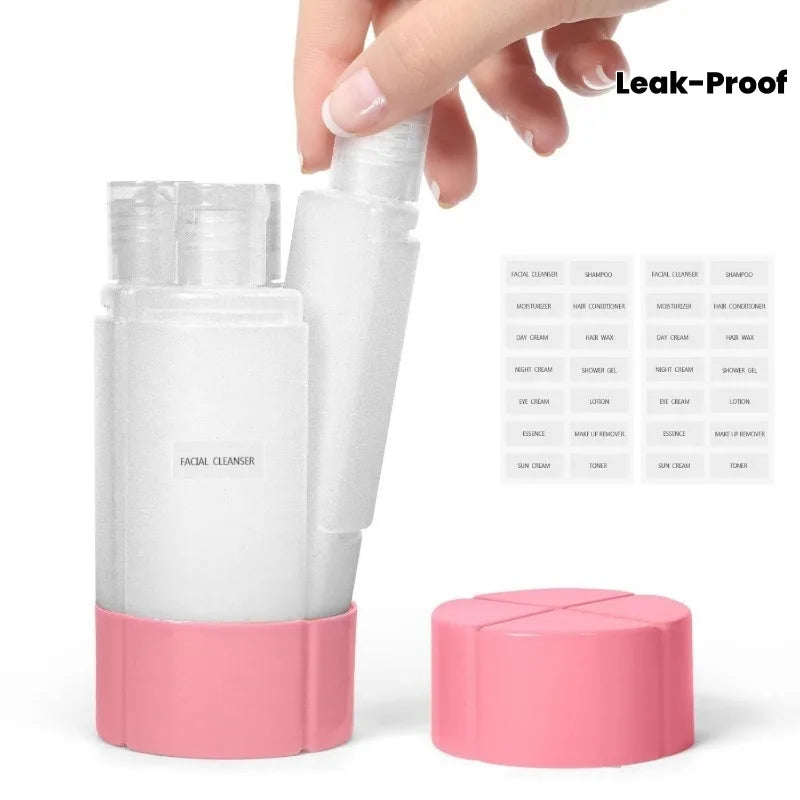 4-in-1 Leak-Proof Travel Bottle Set — Four 60ml Bottles