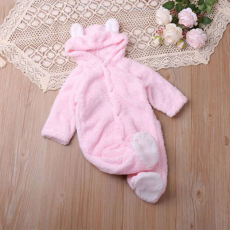 Humor Bear Baby Hooded Winter Romper