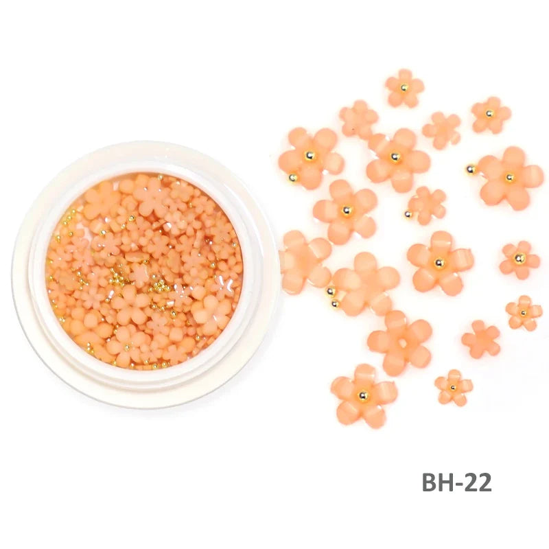 Acrylic Flower Nail Art Decorations, 5 g