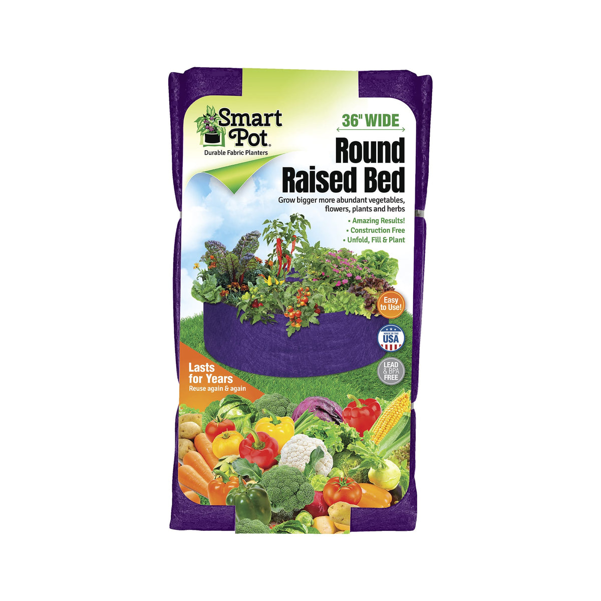 Smart Pot Round Raised Garden Bed