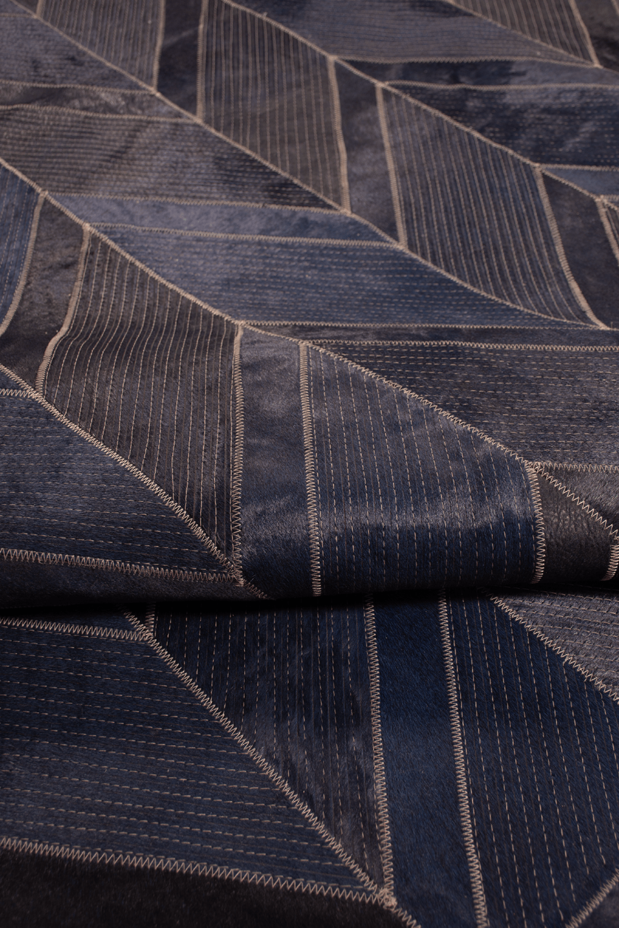 SPECIAL HERRINGBONE – Handcrafted Designer Cowhide Rug