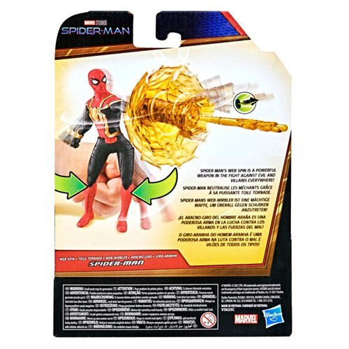 Spider-Man: No Way Home Deluxe Web Spin Action Figure, 6 Inches