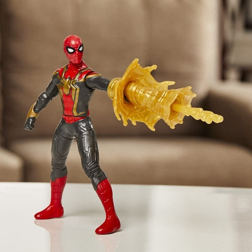 Spider-Man: No Way Home Deluxe Web Spin Action Figure, 6 Inches