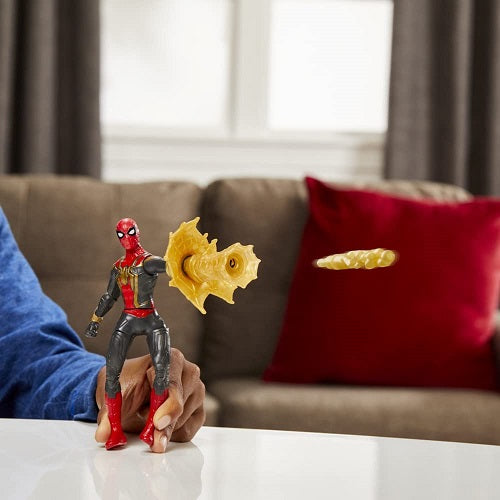 Spider-Man: No Way Home Deluxe Web Spin Action Figure, 6 Inches