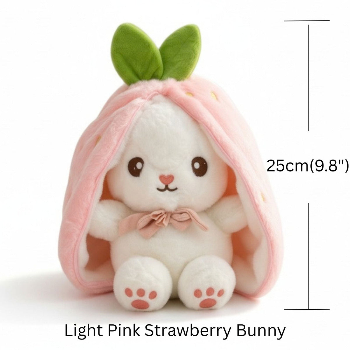Reversible Strawberry & Carrot Bunny Plush Toy