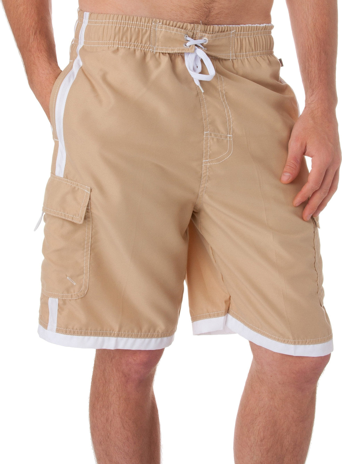 Sakkas Men's Contrast Stripe Boardshorts