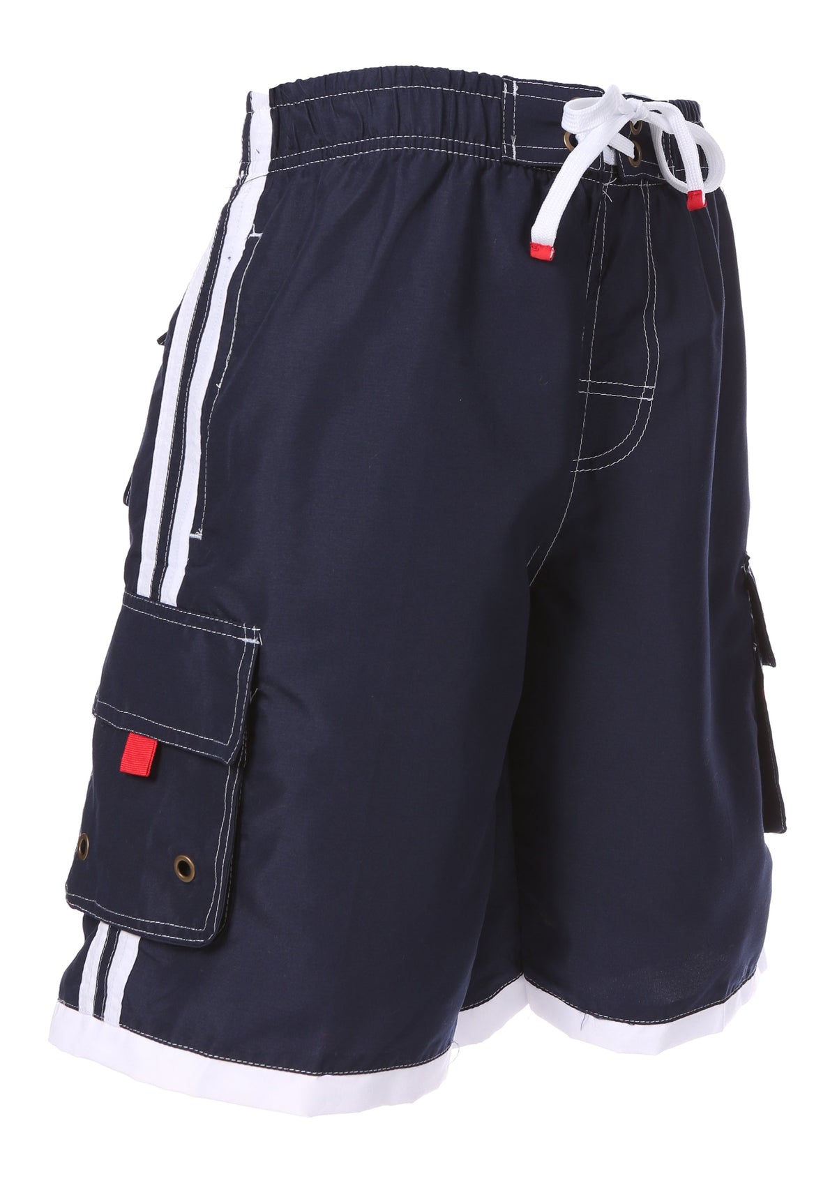 Sakkas Men's Contrast Stripe Boardshorts