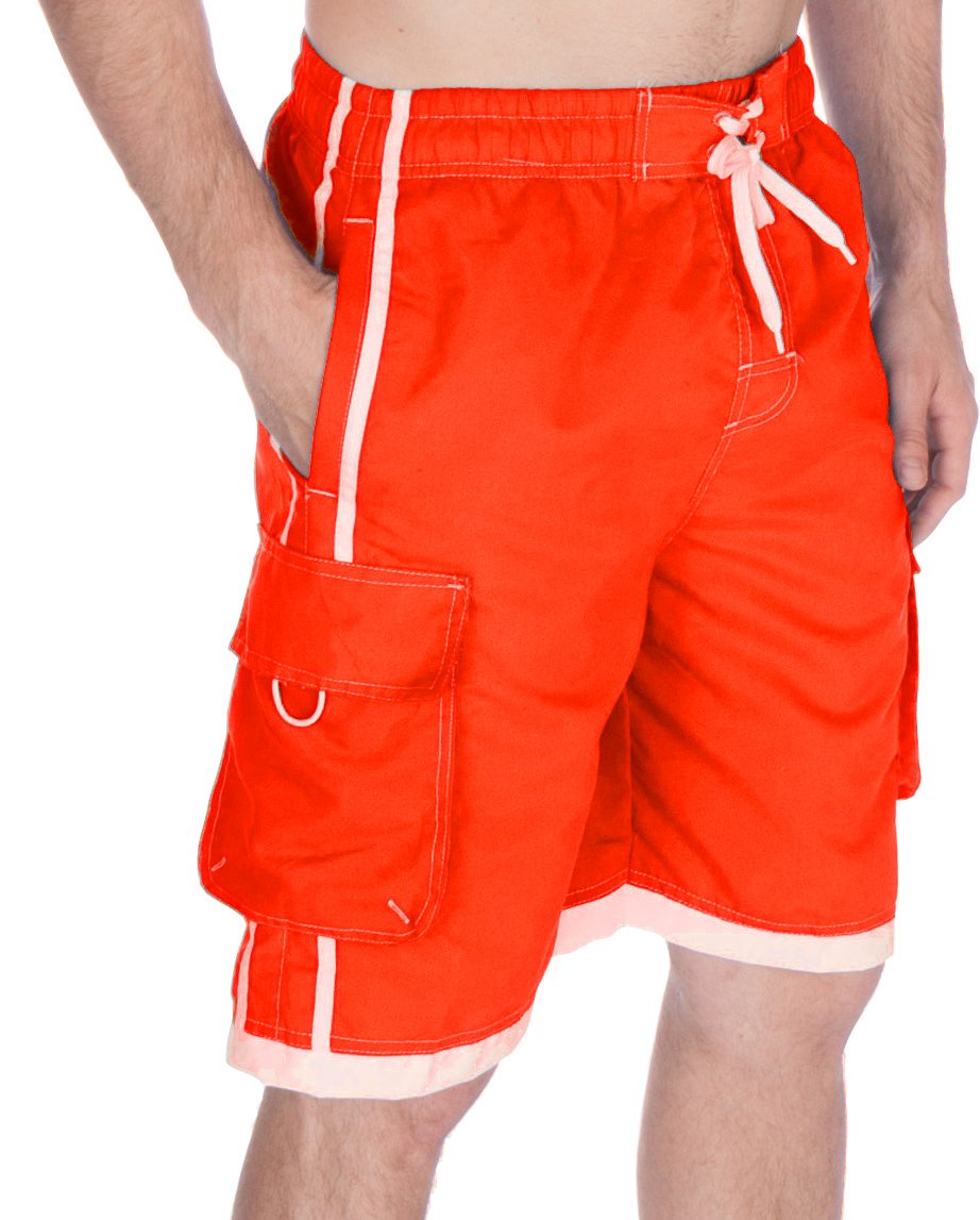 Sakkas Men's Contrast Stripe Boardshorts
