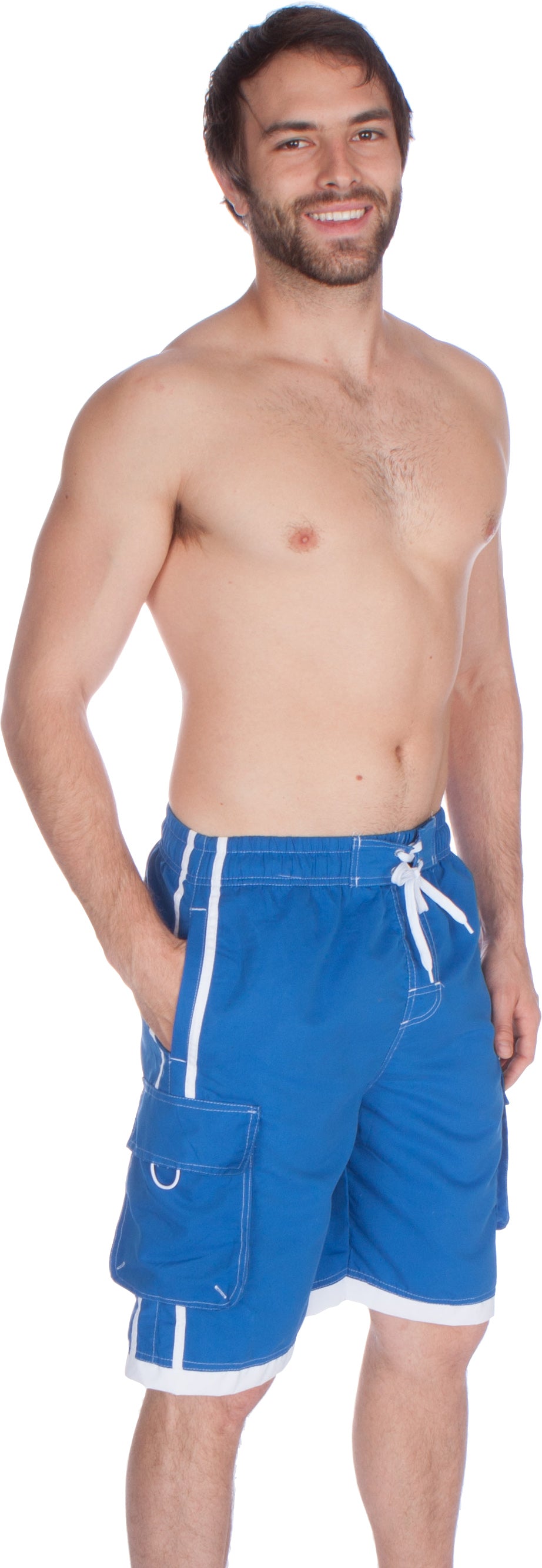 Sakkas Men's Contrast Stripe Boardshorts