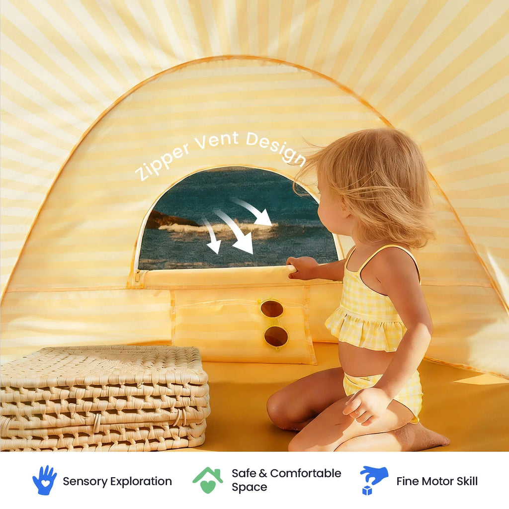Tiny Land Beach Tent & Sand Toy Set for Kids