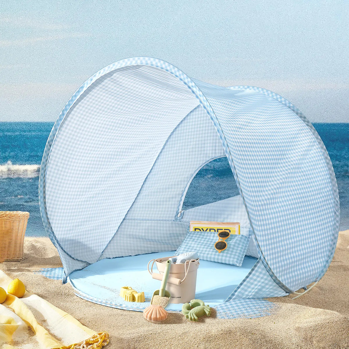 Tiny Land Beach Tent & Sand Toy Set for Kids