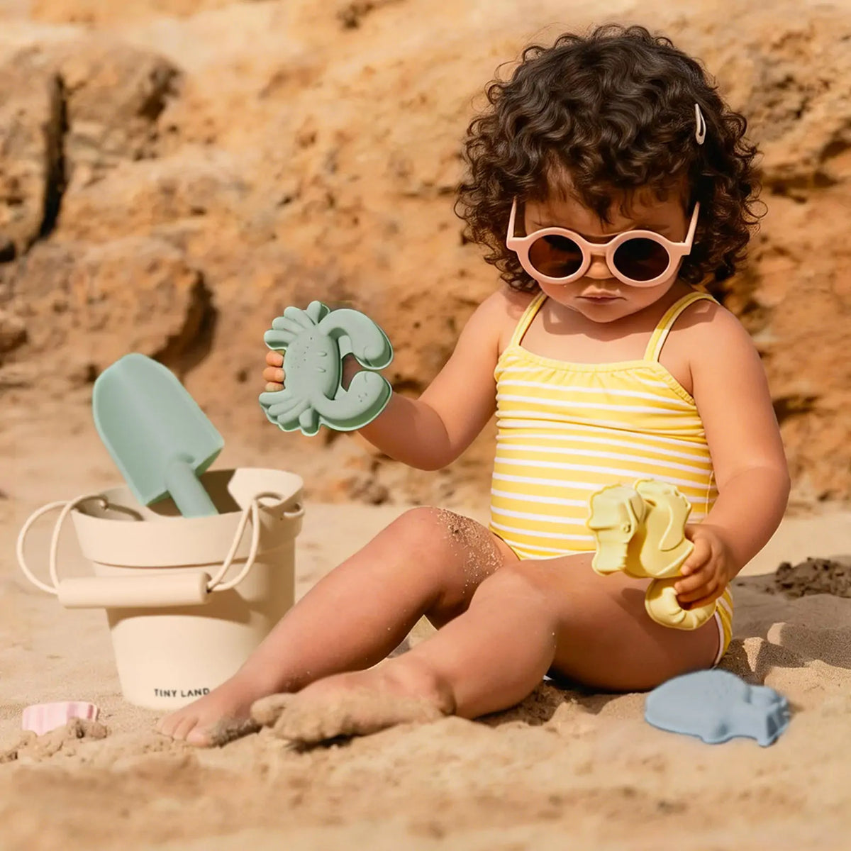 Tiny Land Beach Tent & Sand Toy Set for Kids